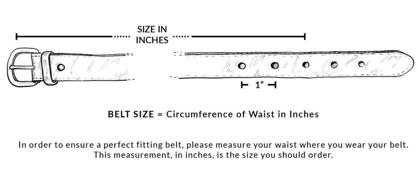 Atitlan Leather Belt Sizing Instructions