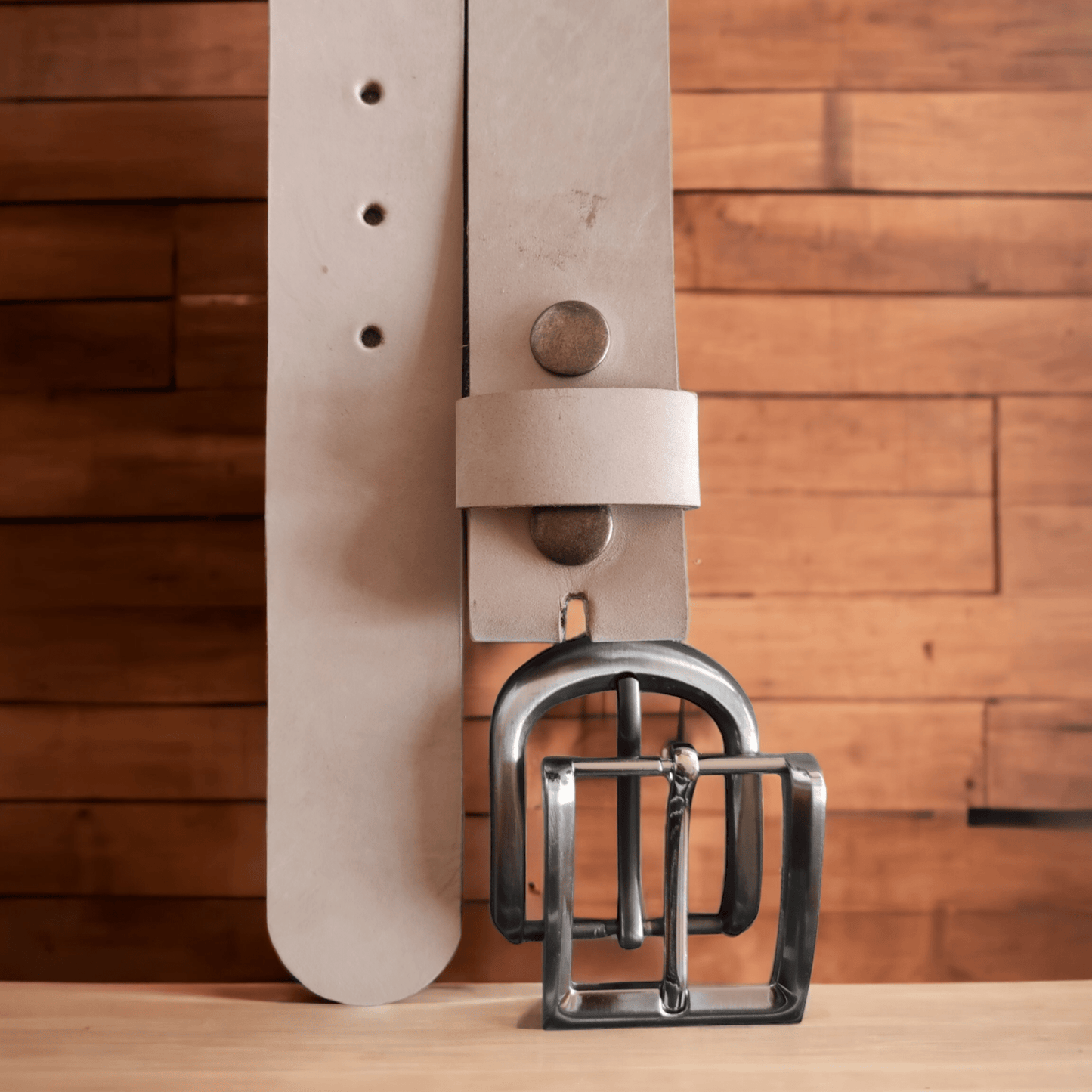 Beige Full Grain Leather Belt - Atitlan Leather