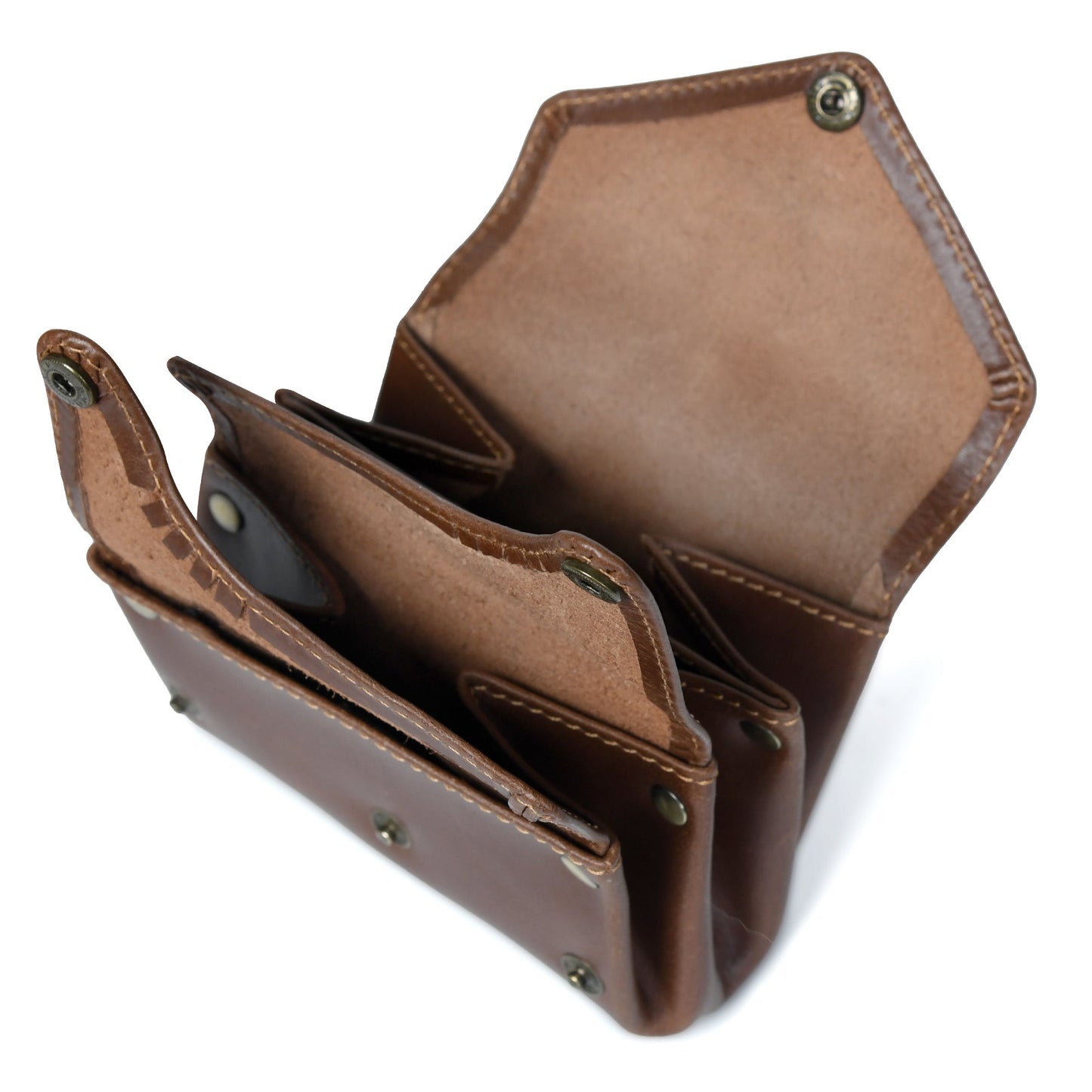Brown Leather Accordion Wallet - Atitlan Leather