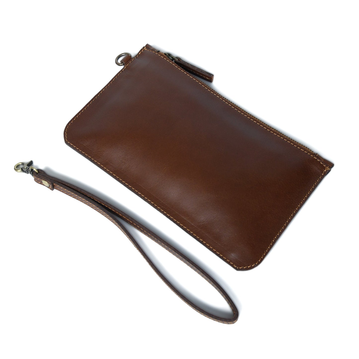 Dark Brown Leather Clutch - Atitlan Leather