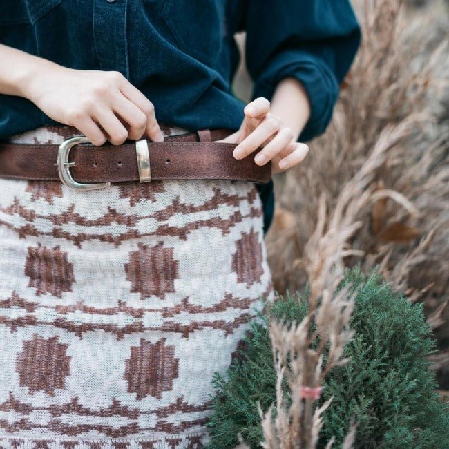 Brown Leather Money Belt - Atitlan Leather