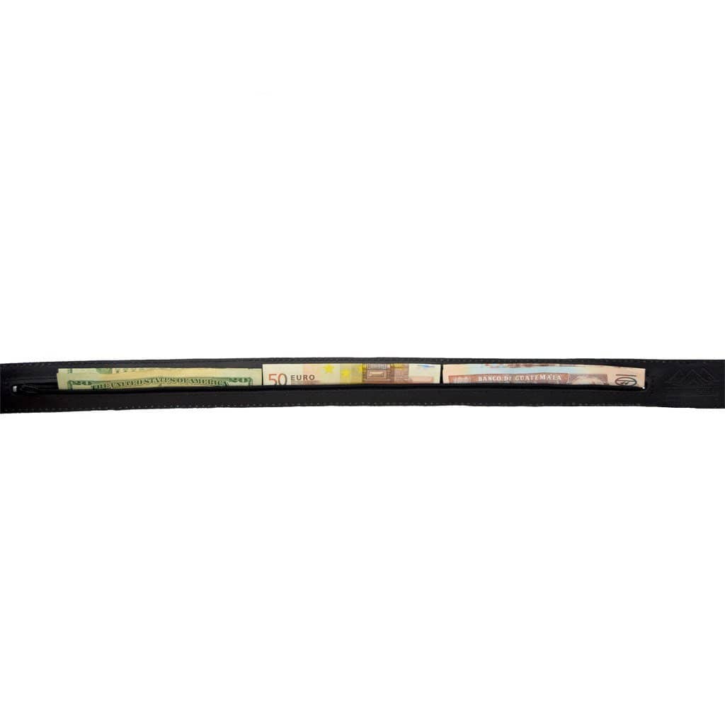 Caramel Brown Suede Leather Money Belt - Atitlan Leather