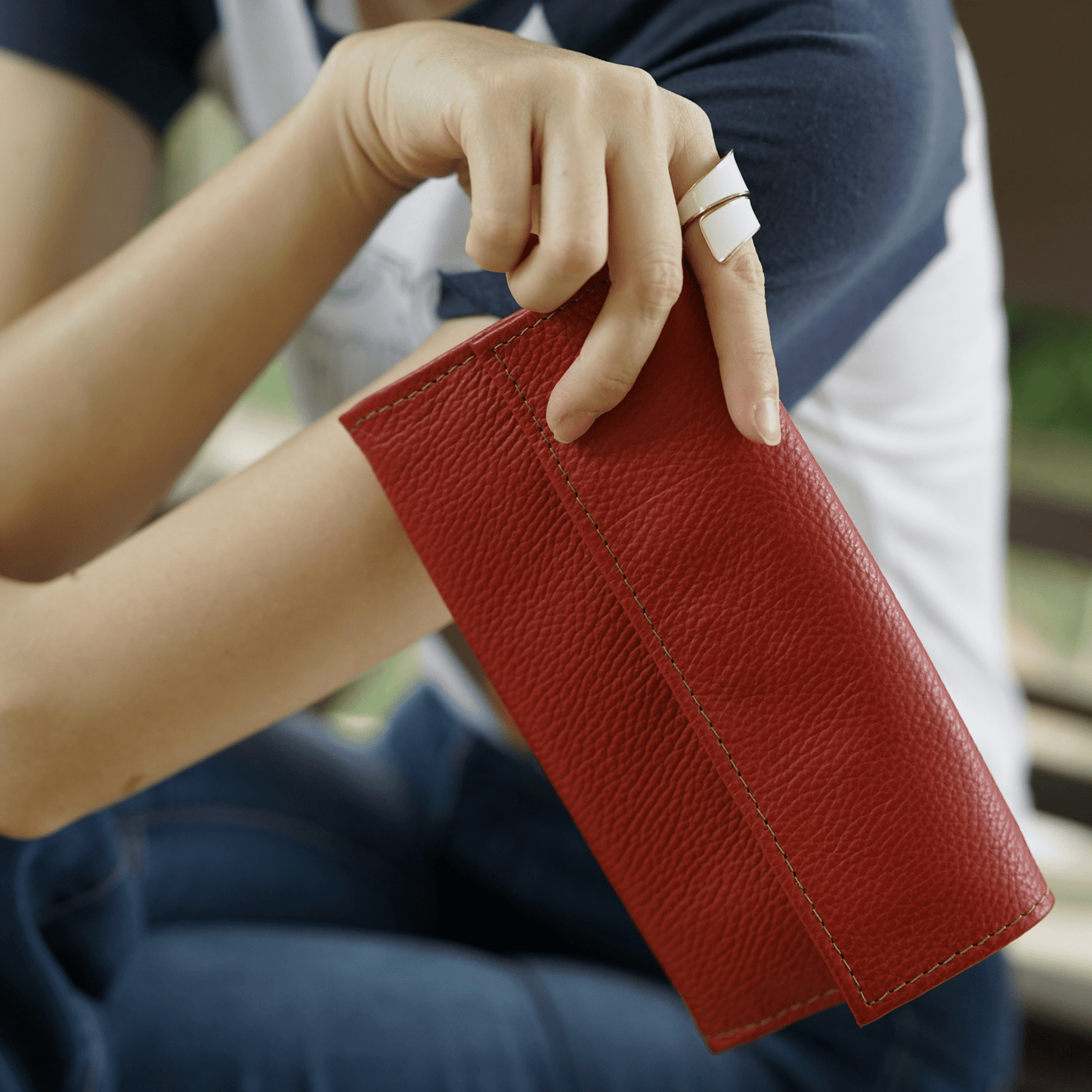 Handmade Ladies Red Wallet - Atitlan Leather