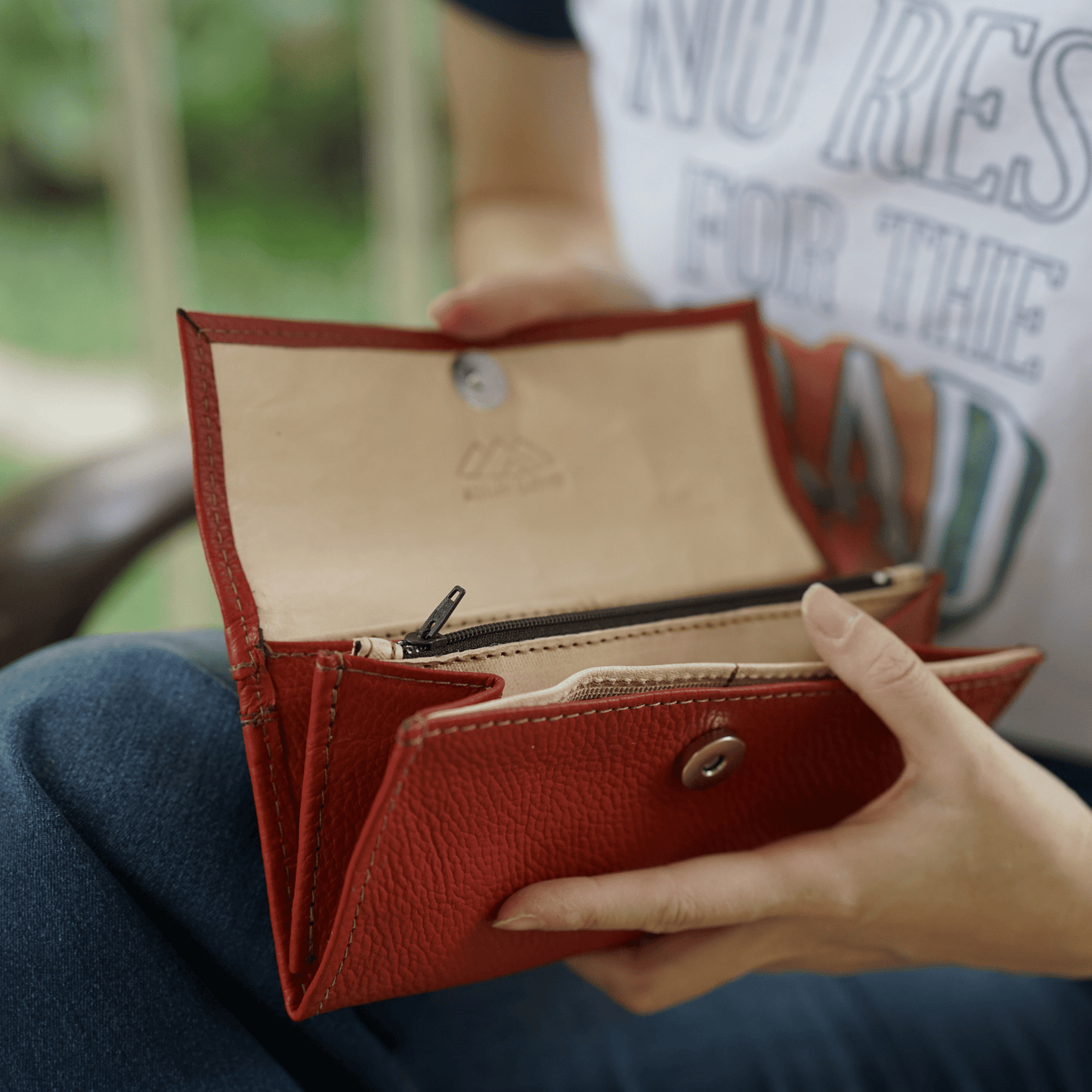 Handmade Ladies Red Wallet - Atitlan Leather