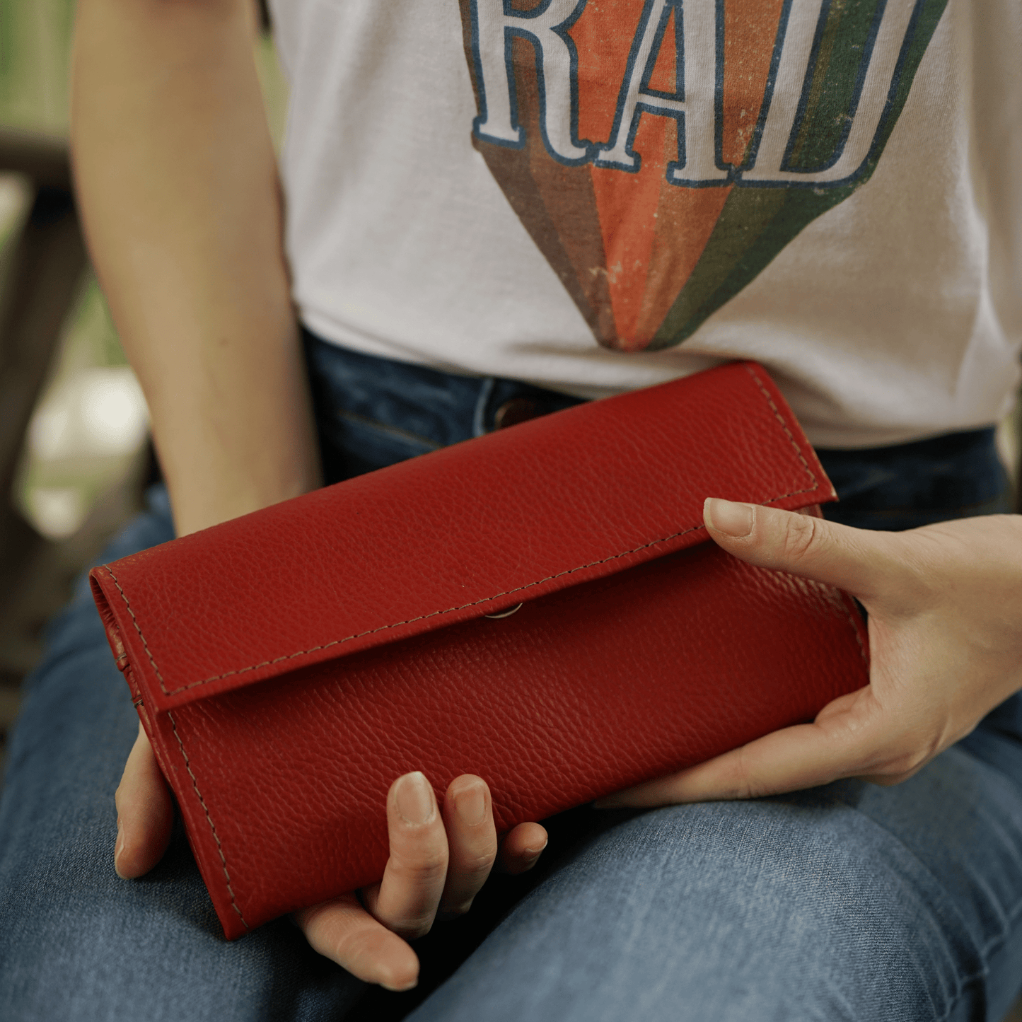 Handmade Ladies Red Wallet - Atitlan Leather