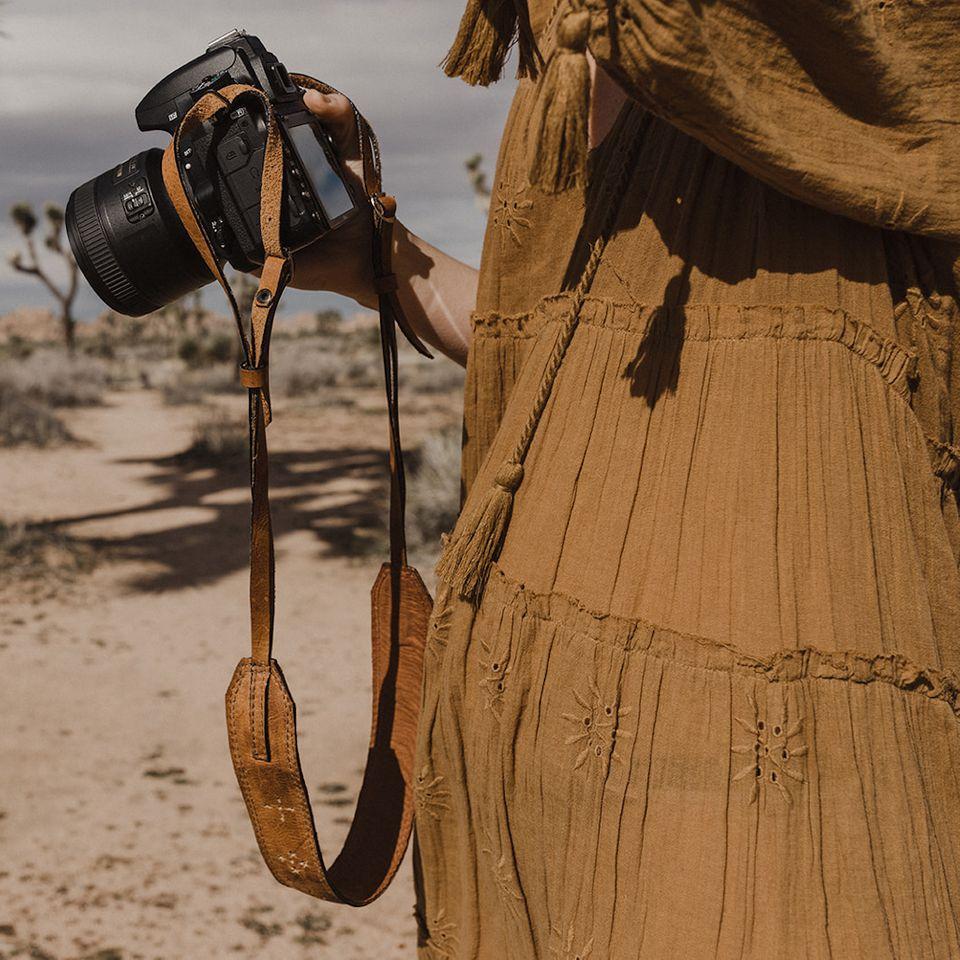 Light Brown Leather Camera Strap - Atitlan Leather