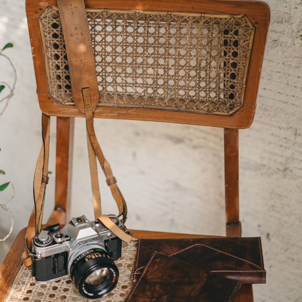 Light Brown Leather Camera Strap - Atitlan Leather