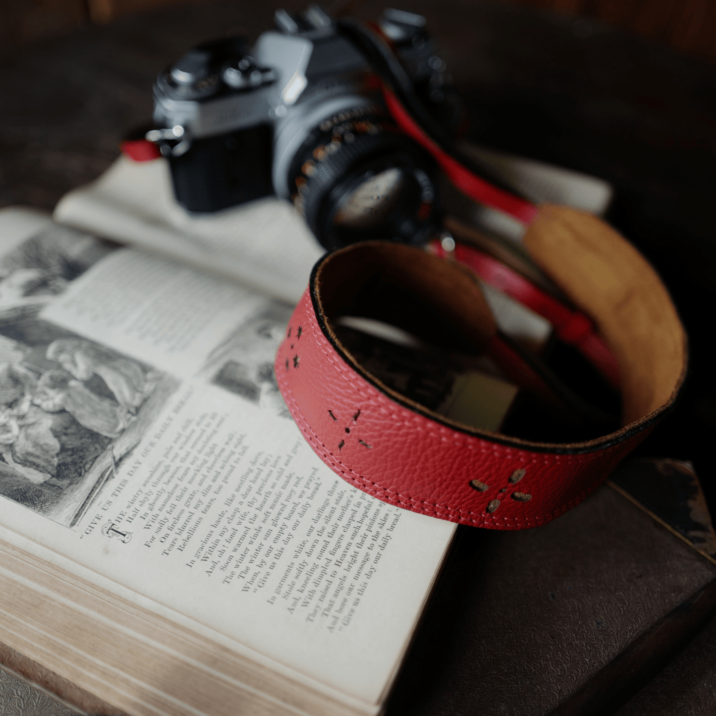 Red Camera Strap - Atitlan Leather