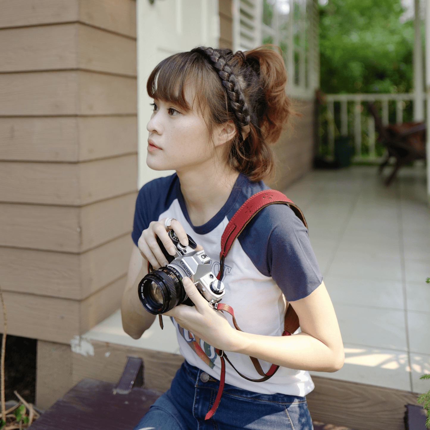 Red Camera Strap - Atitlan Leather