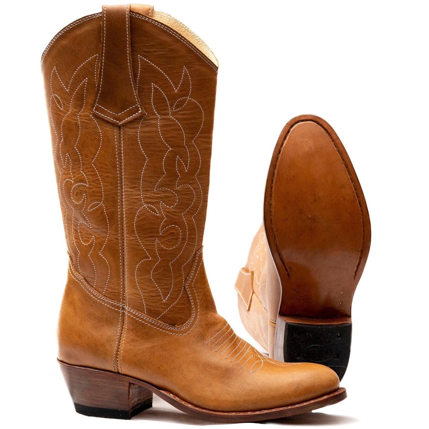 Round Toe Cowgirl Boots - Atitlan Leather