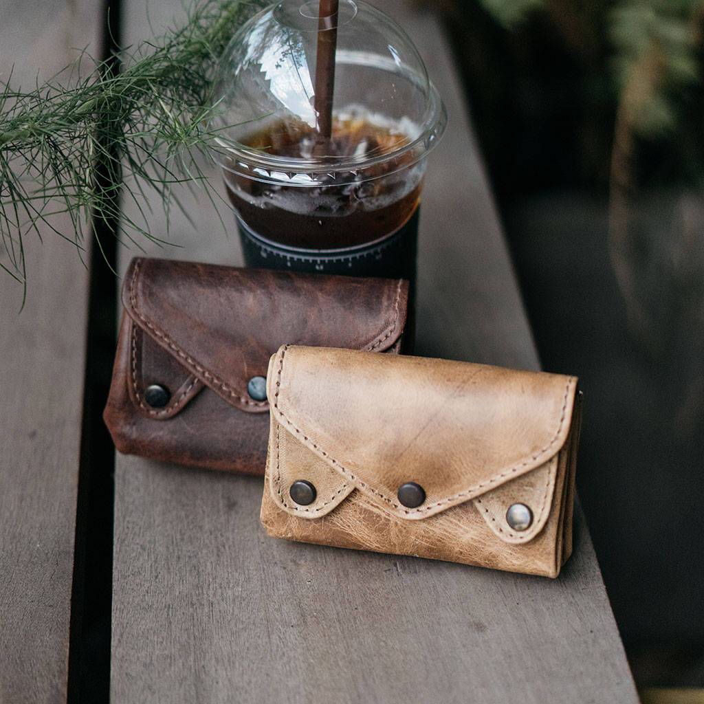 Small Leather Accordion Wallet - Atitlan Leather