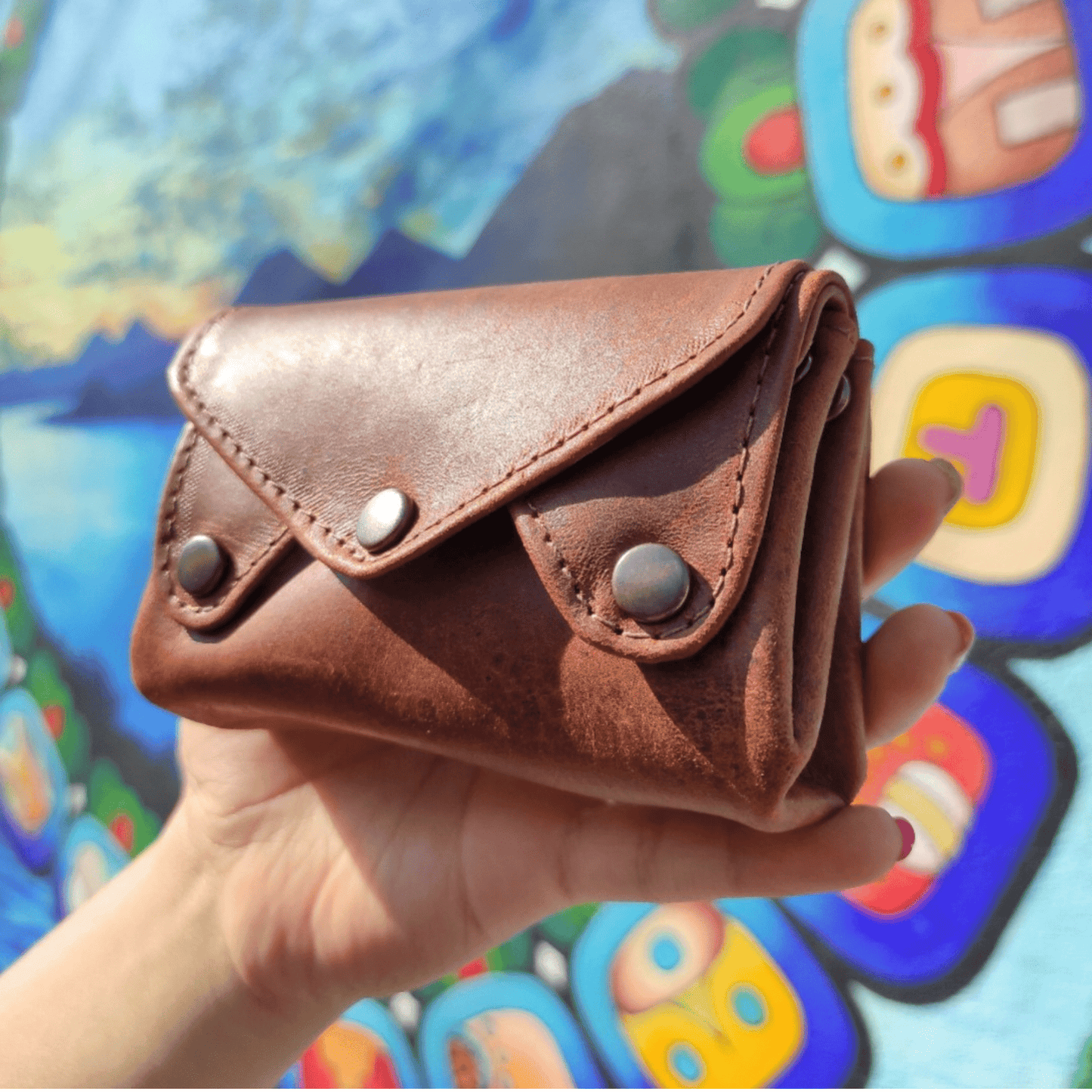 Small Leather Accordion Wallet - Atitlan Leather