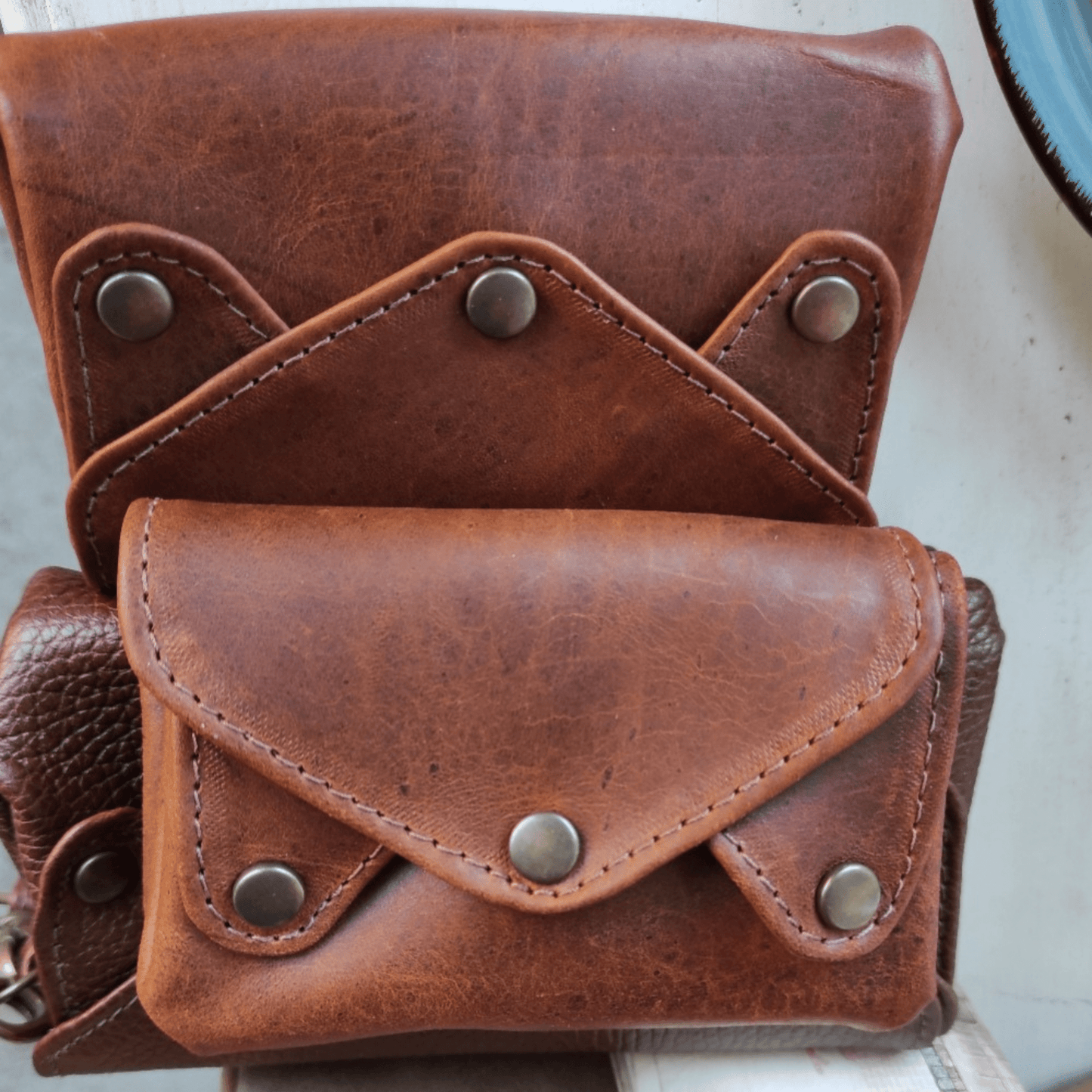 Small Leather Accordion Wallet - Atitlan Leather