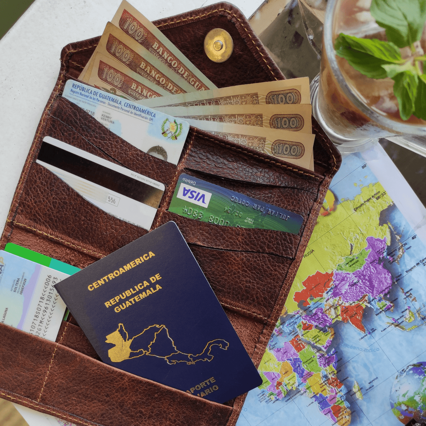 Women's Trifold Leather Wallet - Atitlan Leather