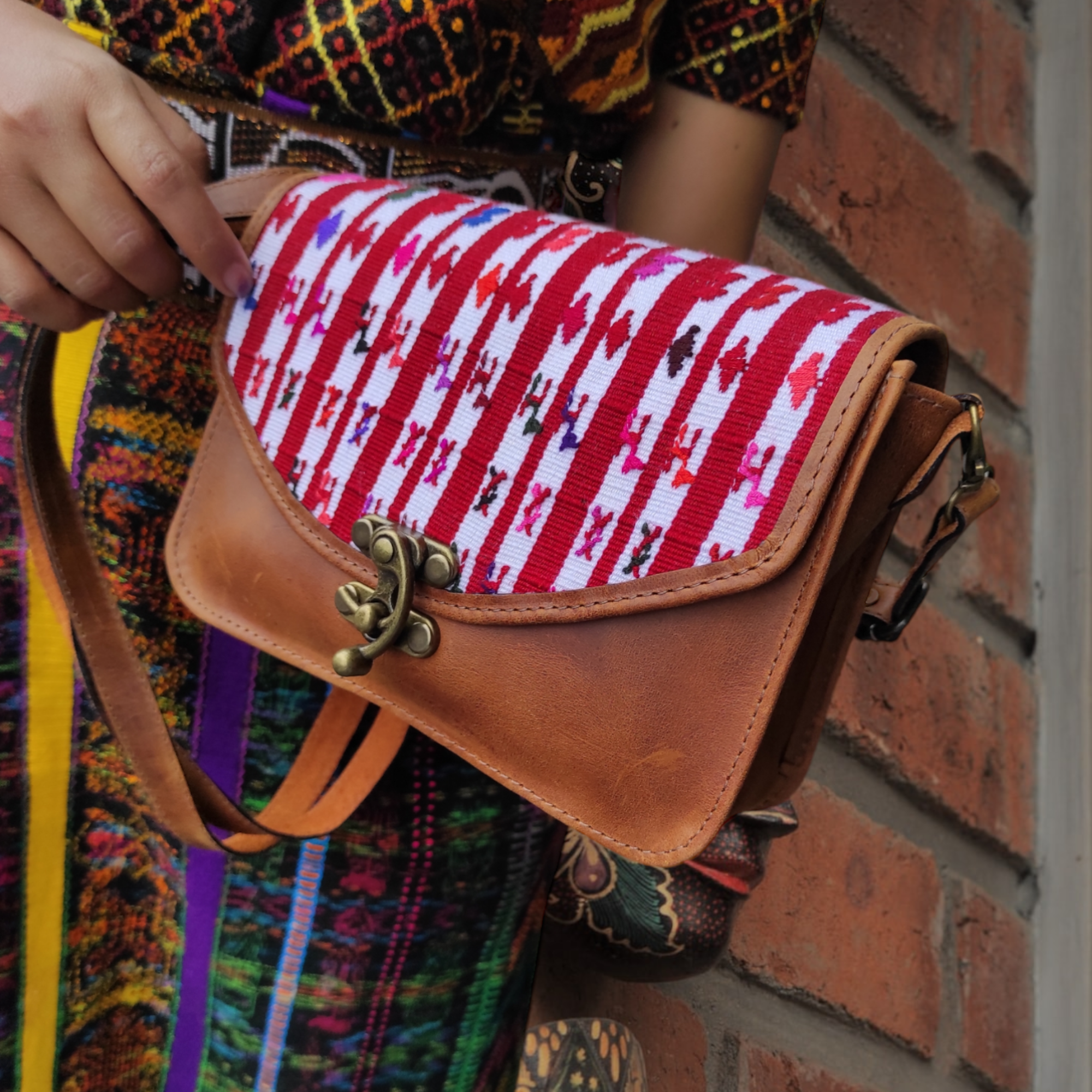 Mayan Fabric Crossbody Bag