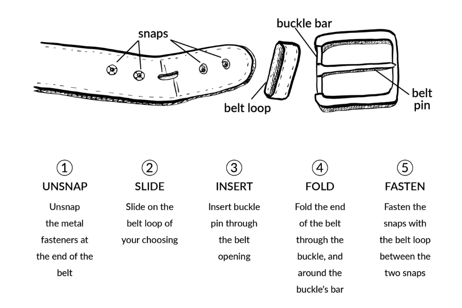 Atitlan Leather Belt Interchangeable Buckle Feature