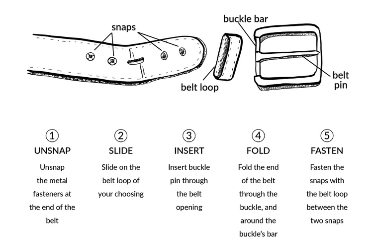 Brown Leather Money Belt | Belt with Hidden Zipper Pocket