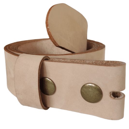 Beige Full Grain Leather Belt - Atitlan Leather