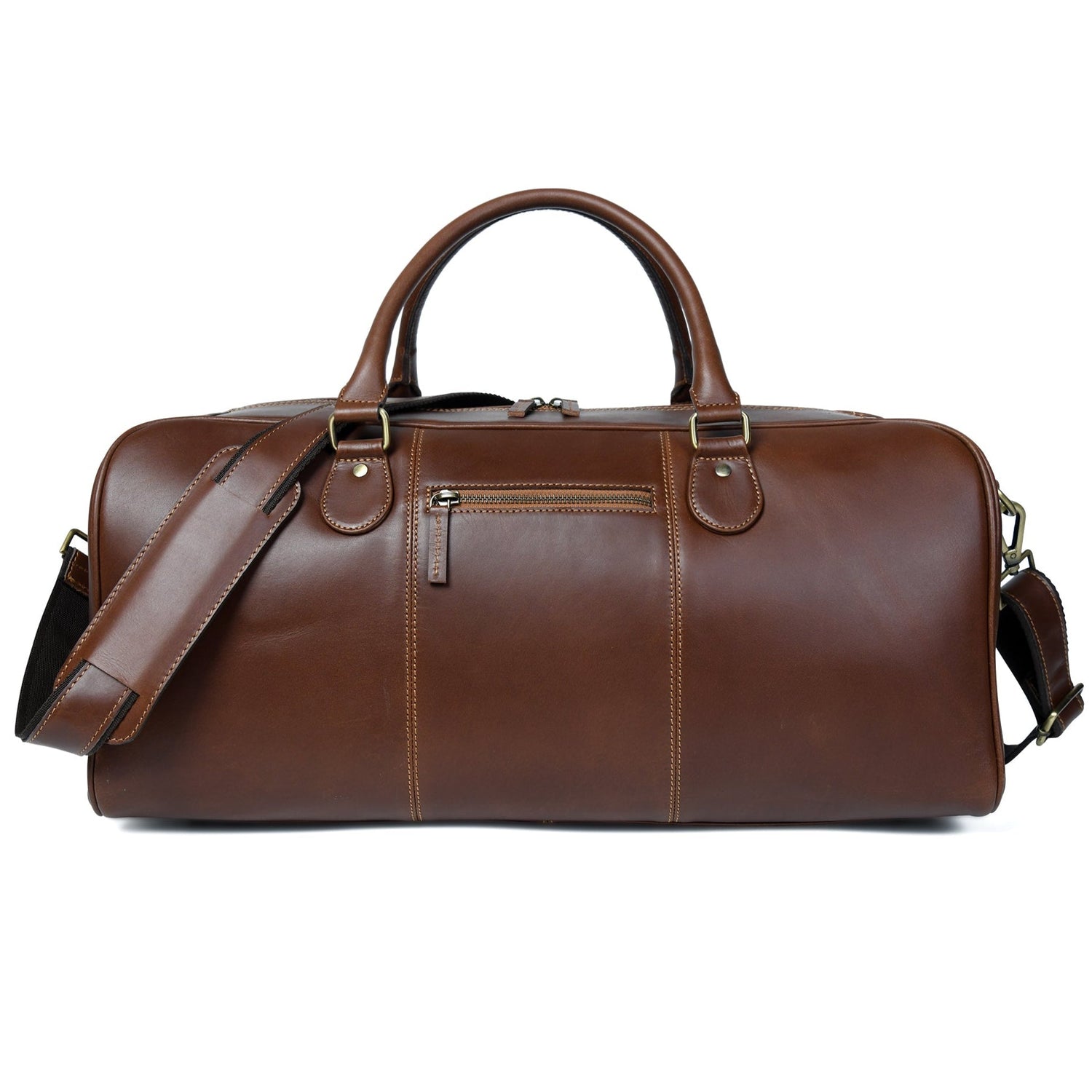 Dark Brown Duffle Bag - Atitlan Leather