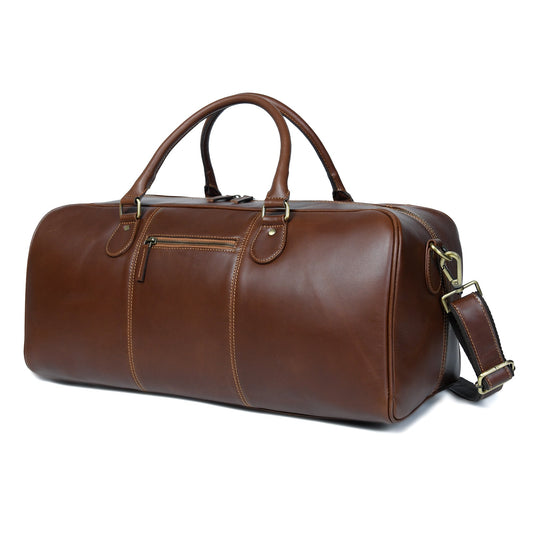 Dark Brown Duffle Bag - Atitlan Leather