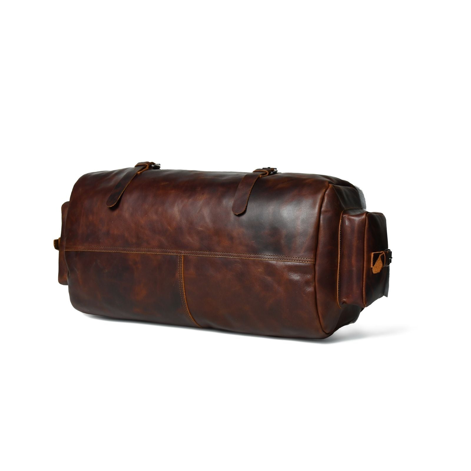 Distressed Leather Weekender Duffle Bag – Full Grain Handmade Overnight Travel Bag - Atitlan Leather