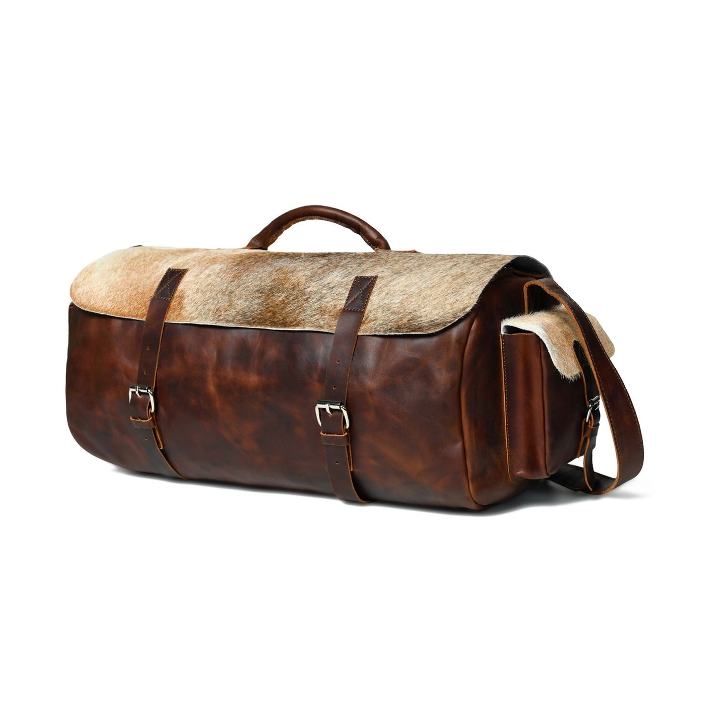 Distressed Leather Weekender Duffle Bag – Full Grain Handmade Overnight Travel Bag - Atitlan Leather