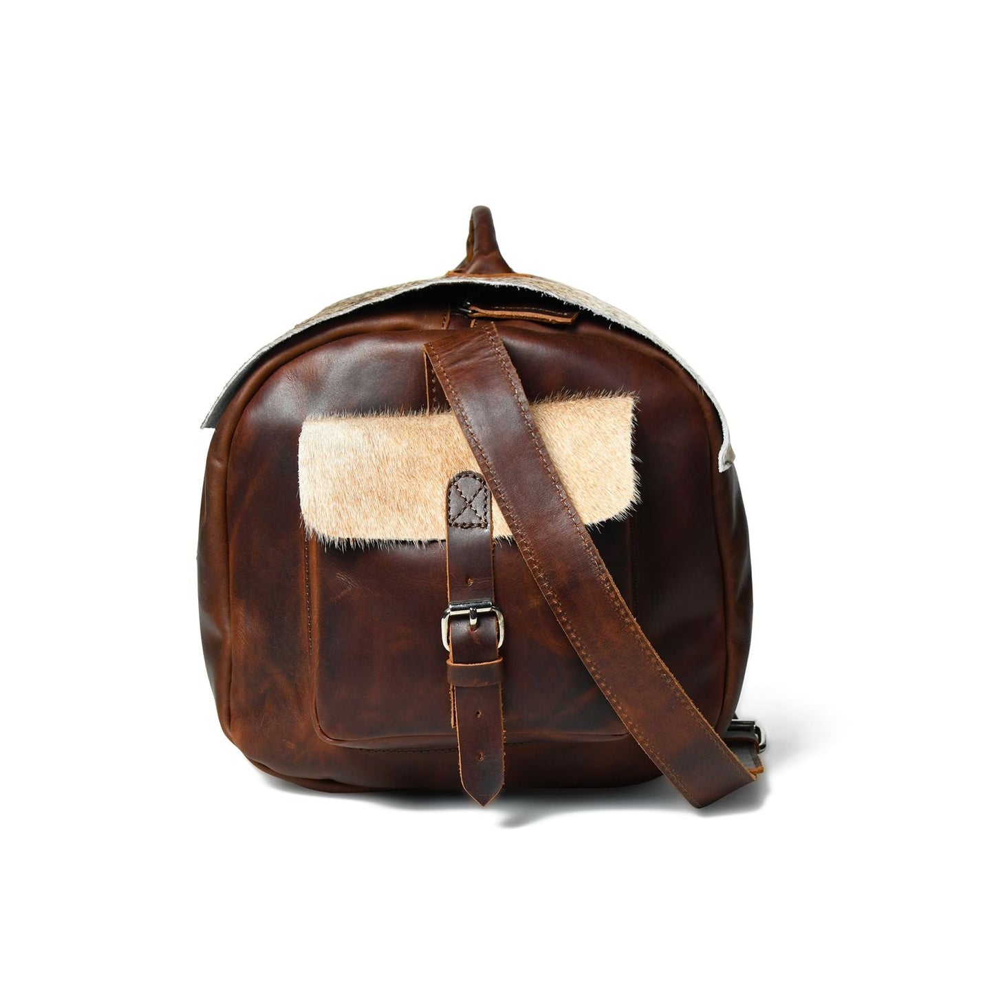 Distressed Leather Weekender Duffle Bag – Full Grain Handmade Overnight Travel Bag - Atitlan Leather