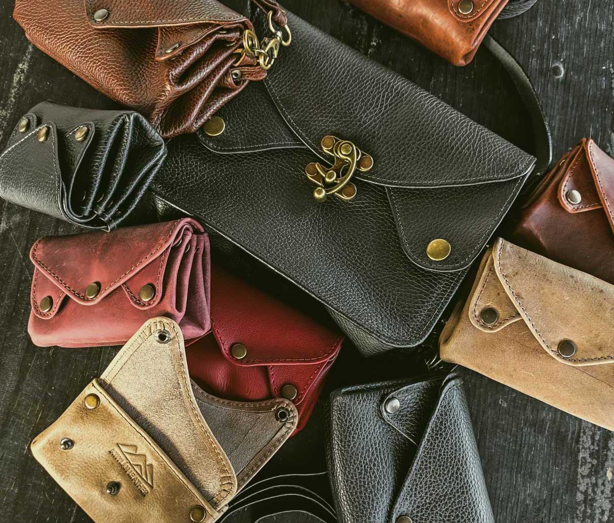 Buy Traditional Leather Purses ~ Leather Punch work