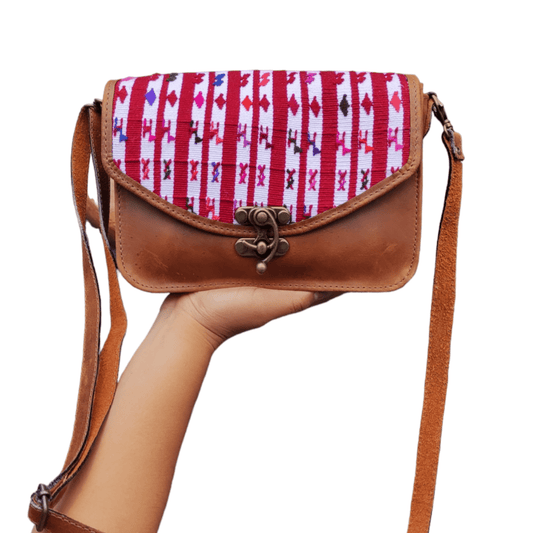 Mayan Fabric Crossbody Bag - Atitlan Leather