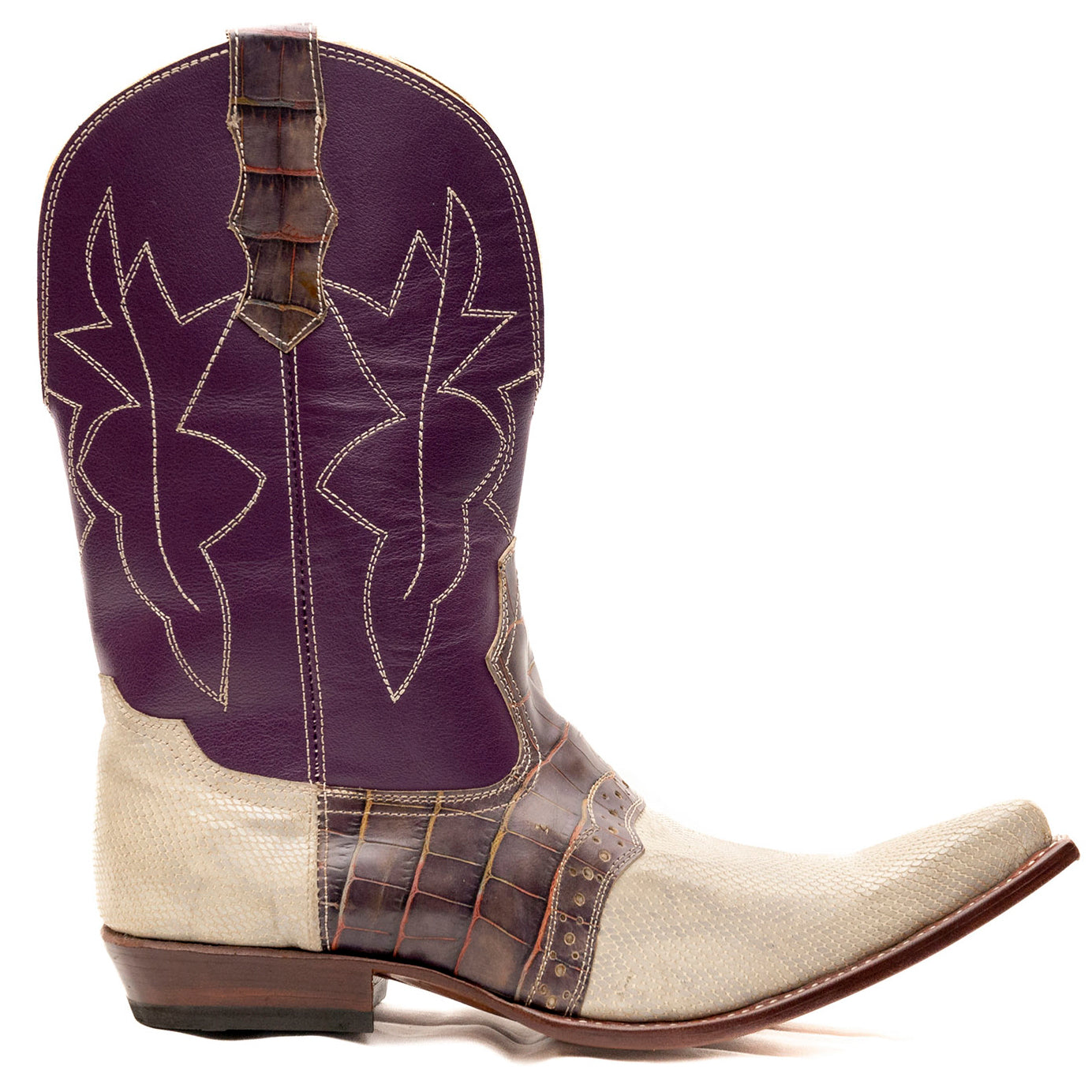 Mexican Double Stitched Cowboy Boots with perforations