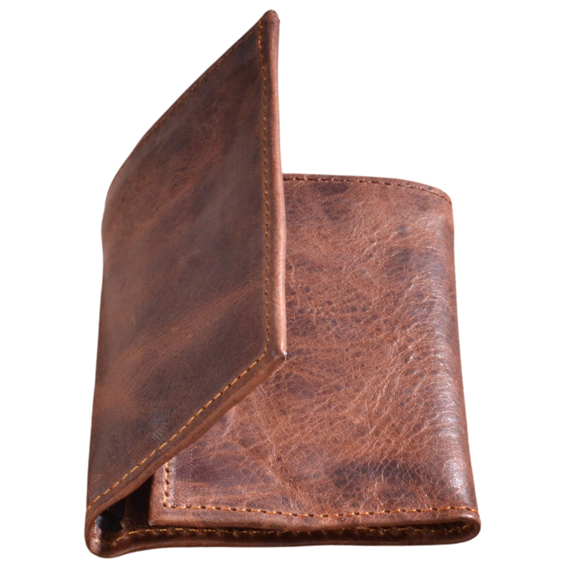 Brown Leather Trifold Wallet Mens - Atitlan Leather