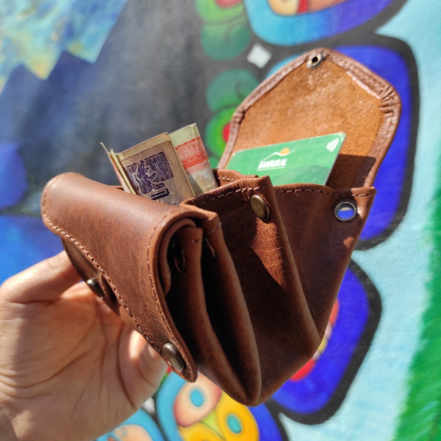 Small Leather Accordion Wallet - Atitlan Leather