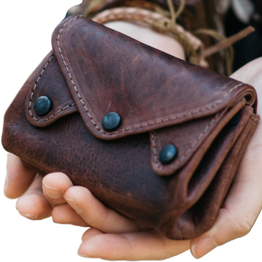 Handmade Leather Coin Purse | Accordion Wallet | Atitlan Leather