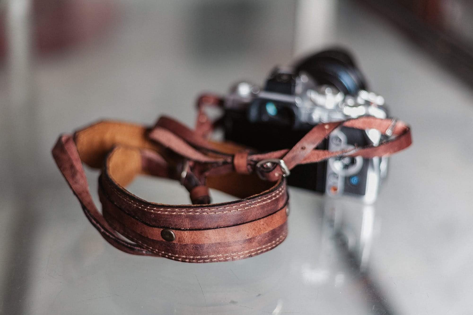 Brown Leather Camera Strap | Handmade Leather Camera Strap