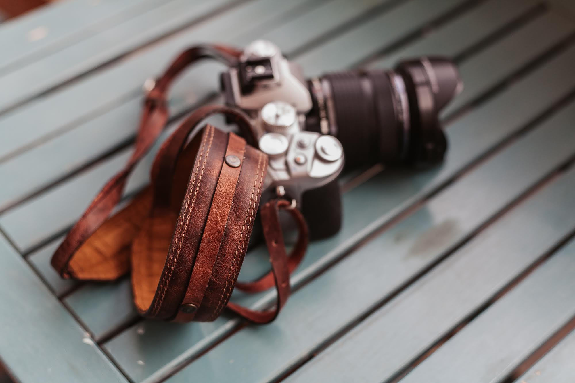 Brown Leather Camera Strap | Handmade Leather Camera Strap