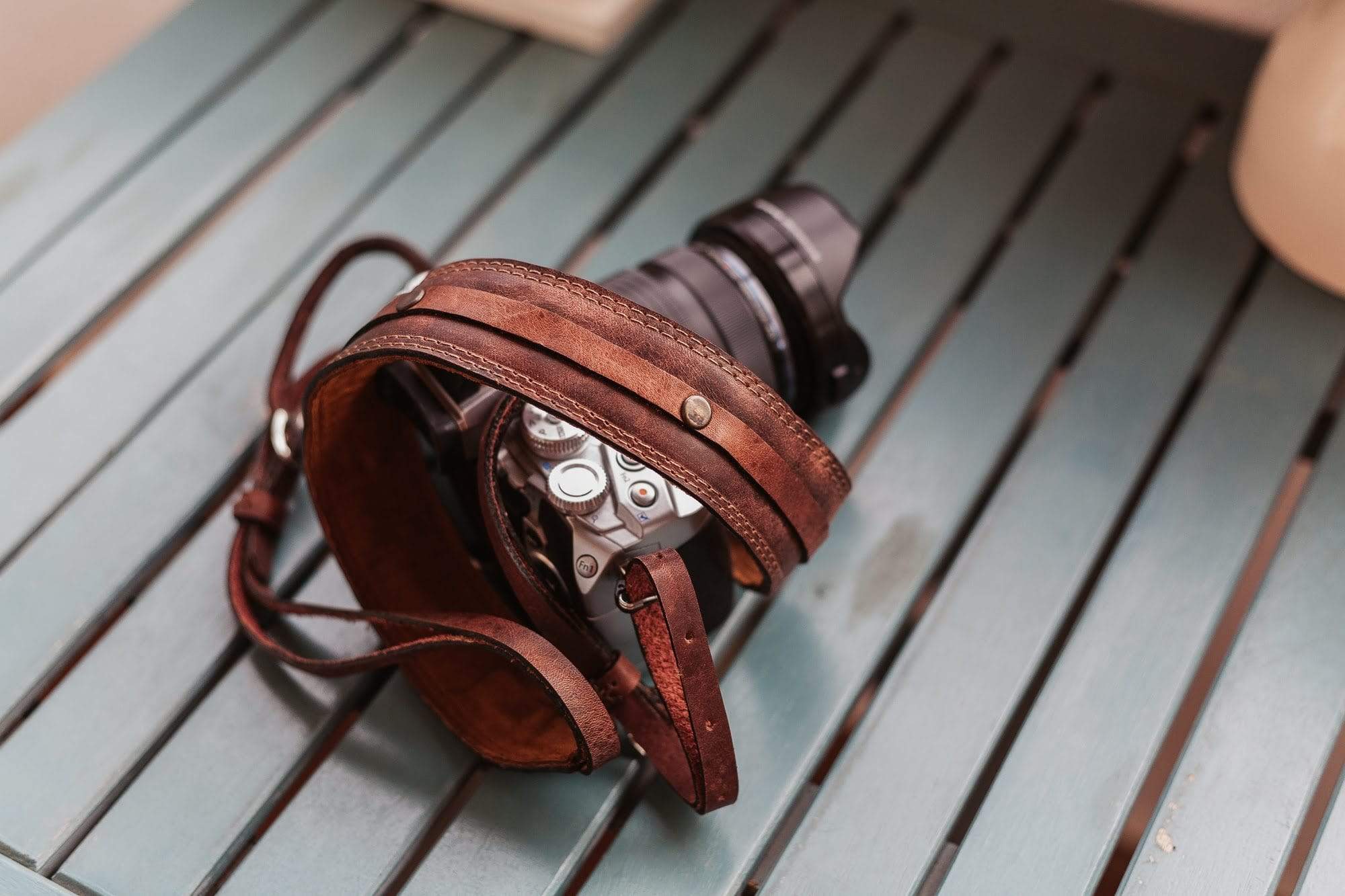 Brown Leather Camera Strap | Handmade Leather Camera Strap