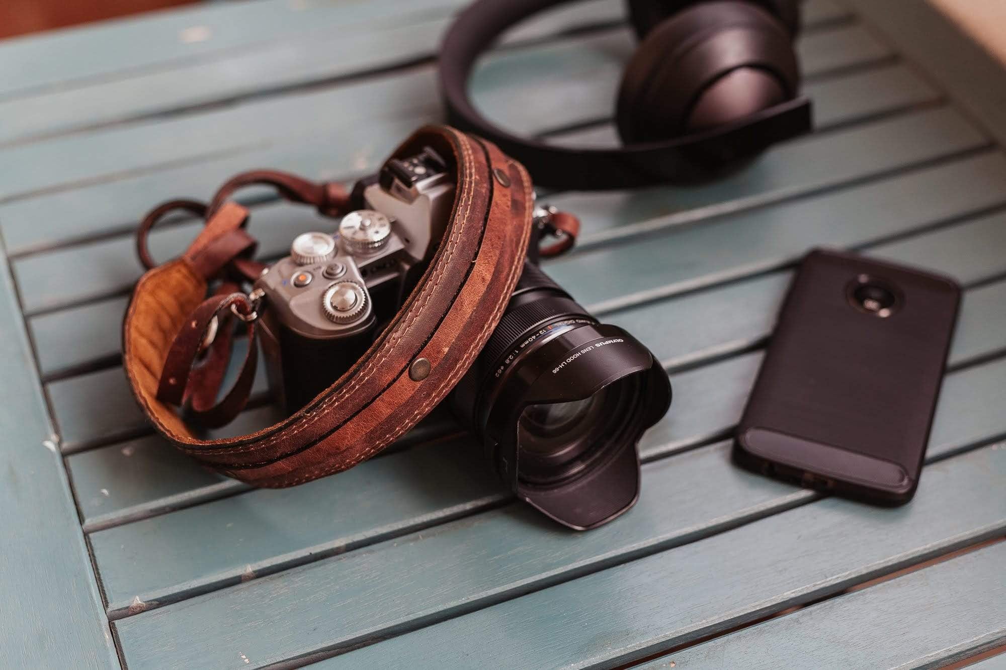 Brown Leather Camera Strap | Handmade Leather Camera Strap