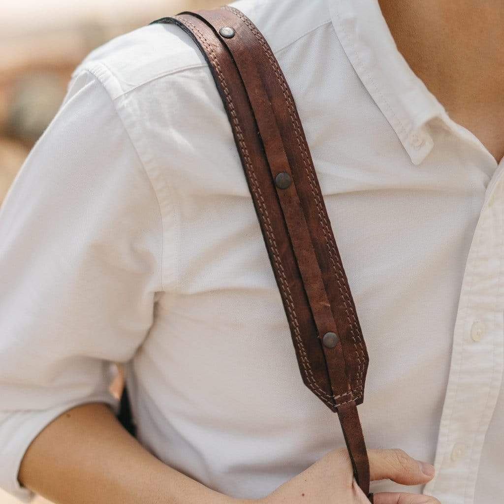 Brown Leather Camera Strap | Handmade Leather Camera Strap