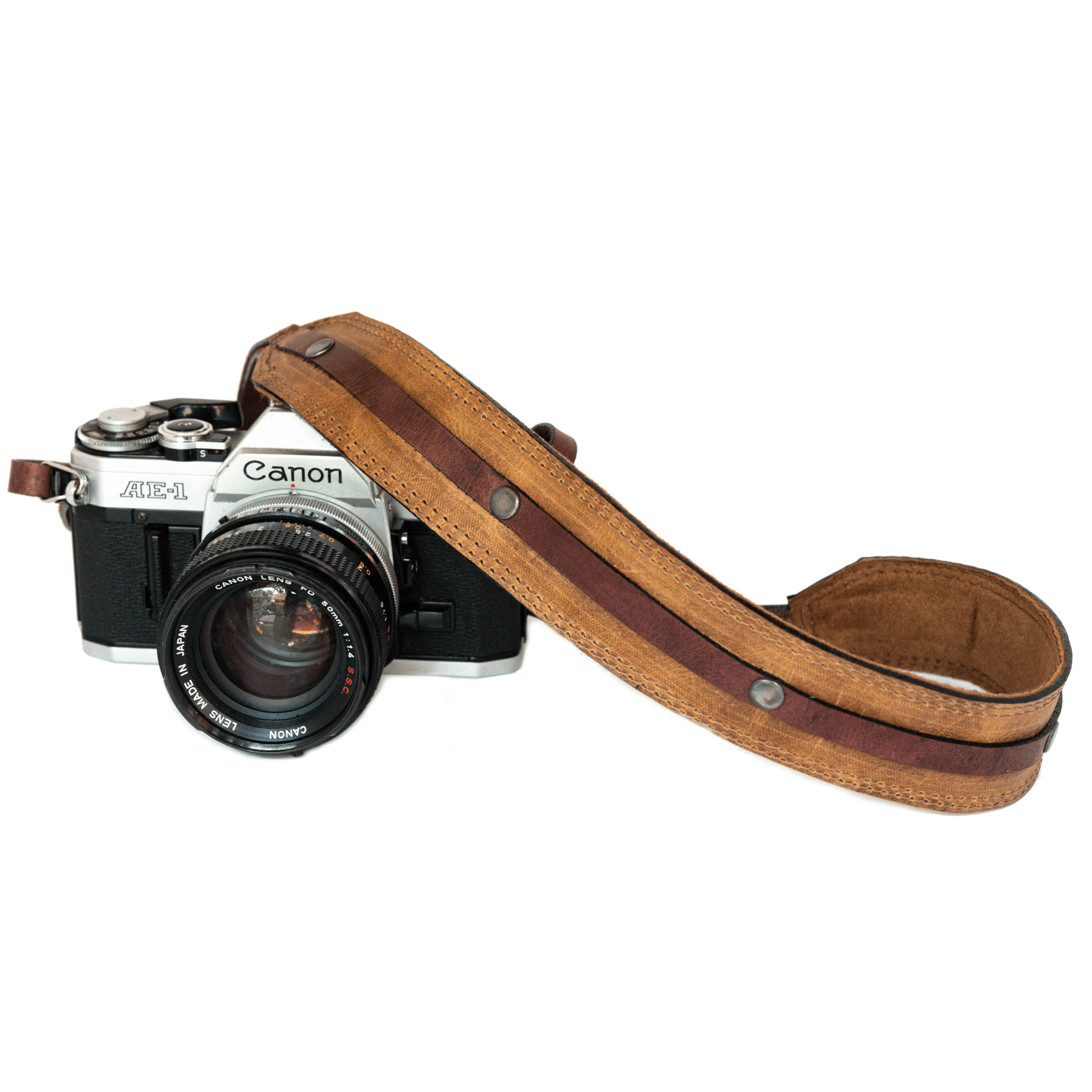 Dual Color Leather Camera Strap - Atitlan Leather
