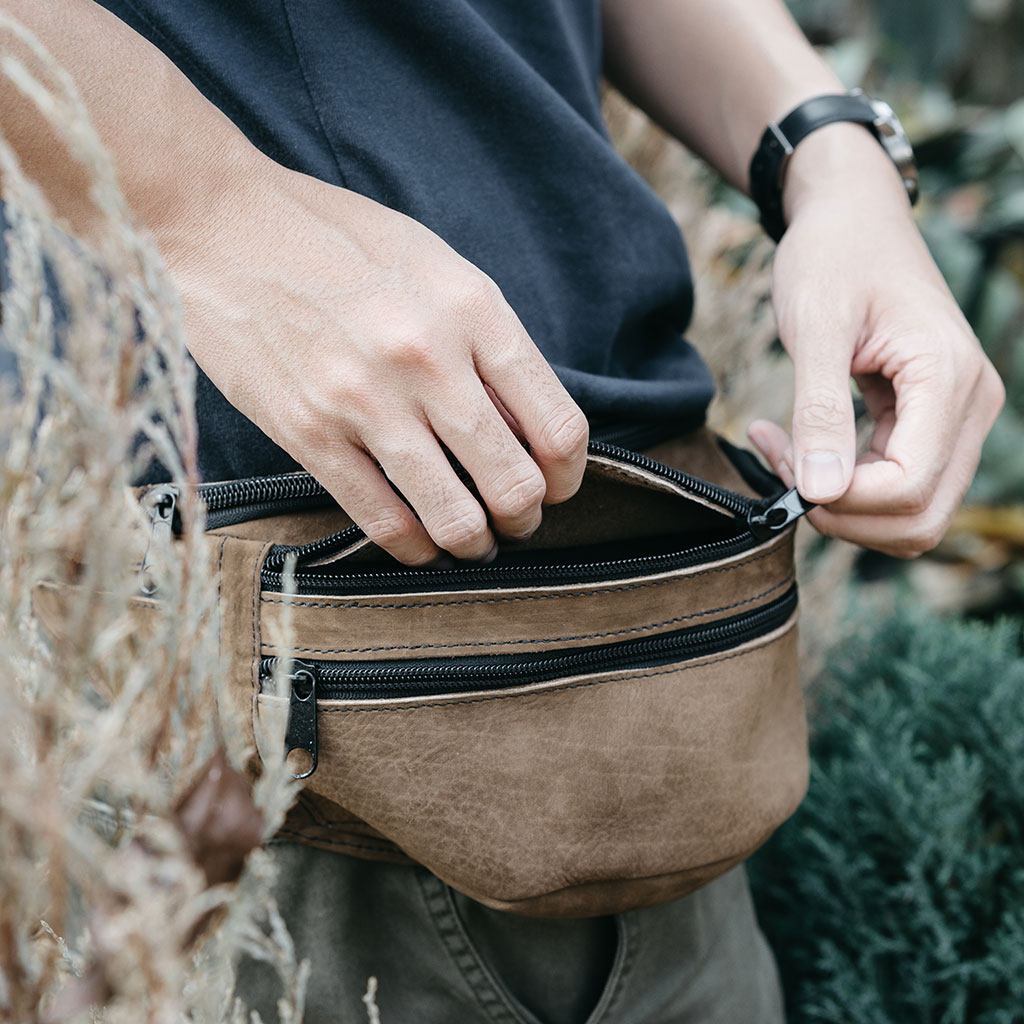 Brown Leather Fanny Pack - Atitlan Leather