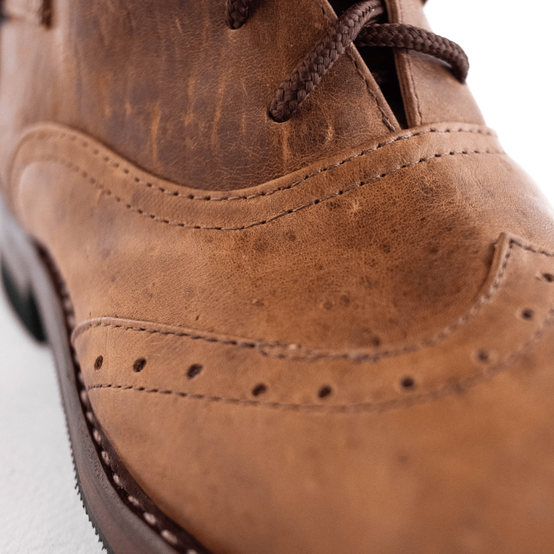 Light Brown Victorian Ankle Boots - Atitlan Leather