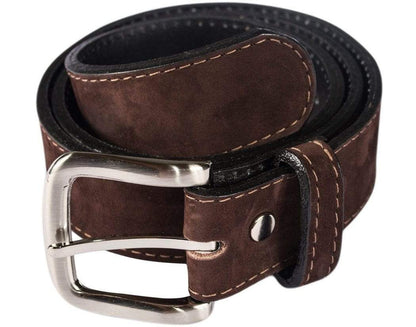 Brown Suede Leather Money Belt
