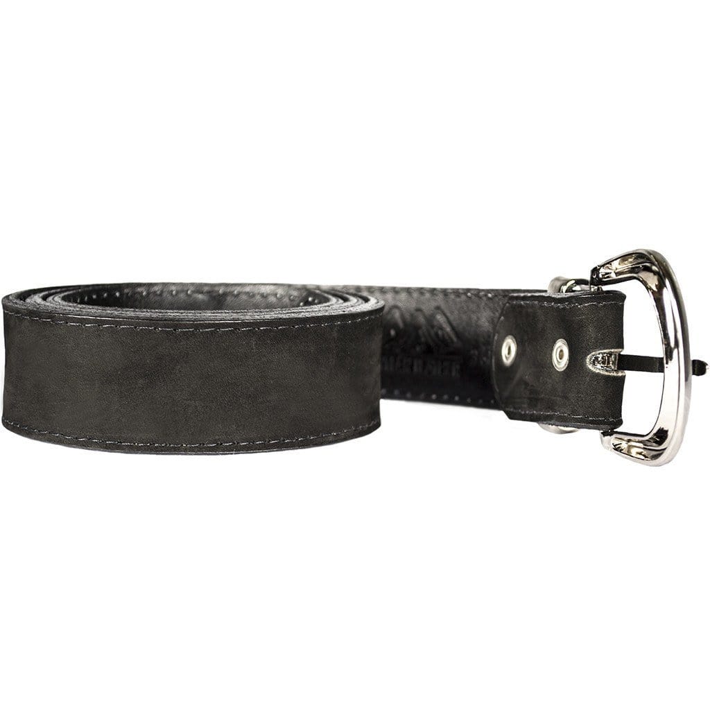 Black Suede Leather Money Belt - Atitlan Leather
