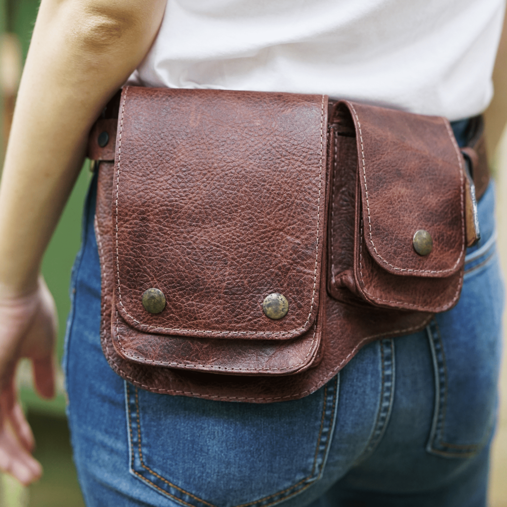 Brown Leather Hip Bag - Atitlan Leather