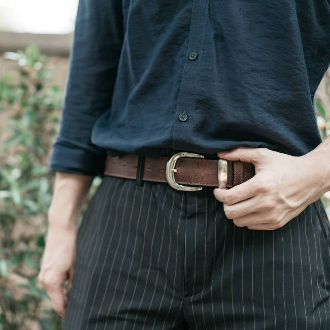 BOL Men's Hidden Pocket Grain Leather Money Belt