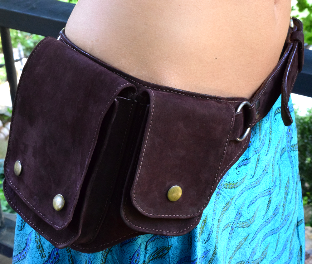 BLASTER 3.0 Brown Leather Convertible Hip Bag – Jungle Tribe LA