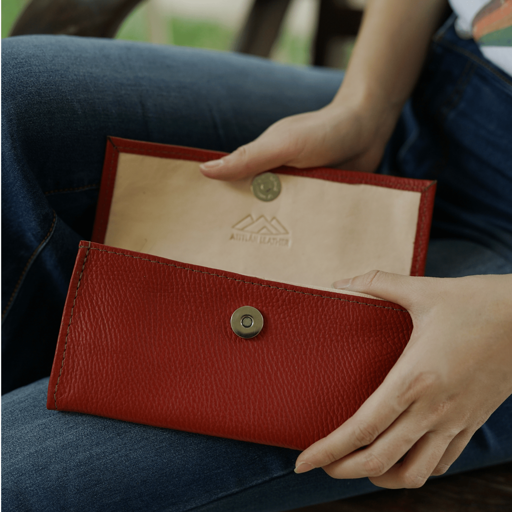 Handmade Ladies Red Wallet - Atitlan Leather