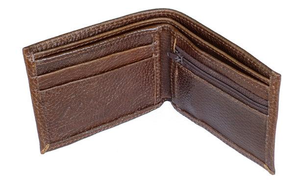 Classic Men's Wallet with I.D and Coin Pocket and RFID in Genuine Leat –  Brown Bear