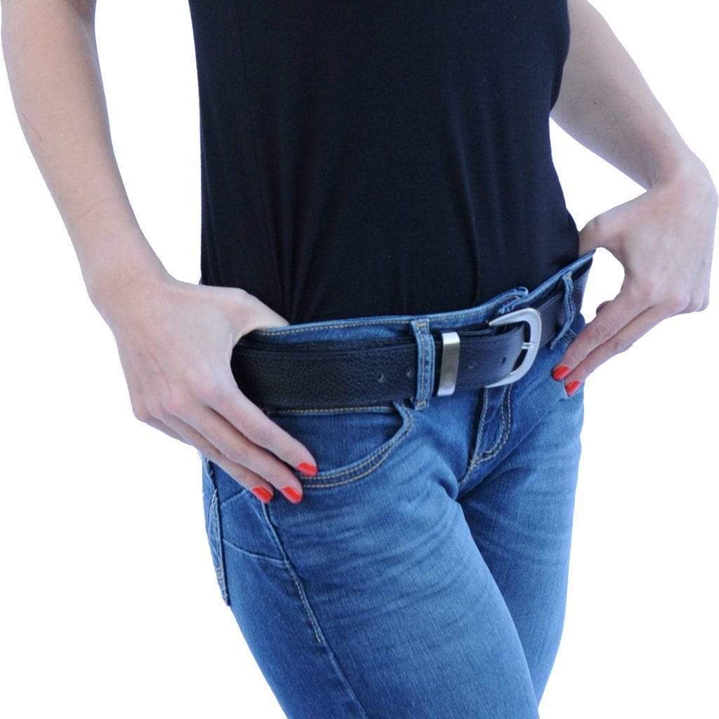 Black Leather Money Belt - Atitlan Leather