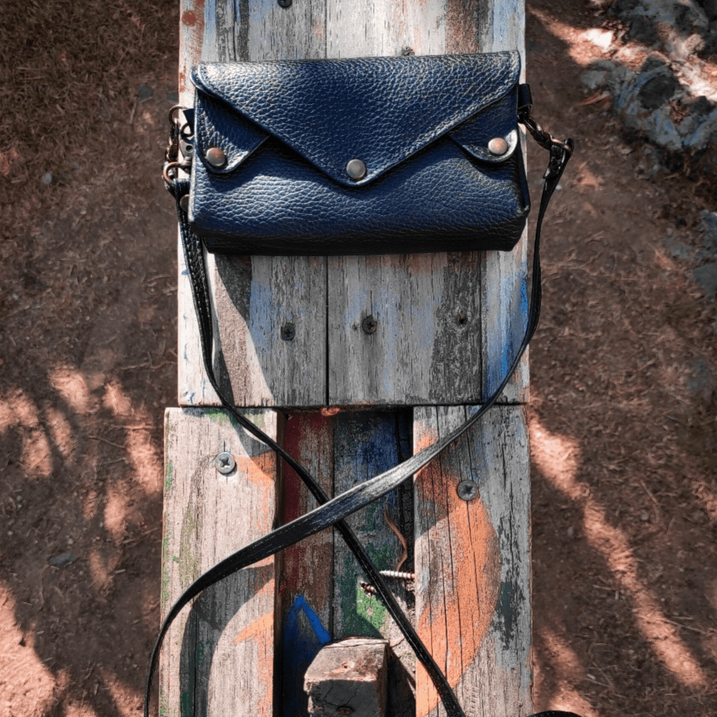 Black Leather Wristlet & Leather Crossbody Purse - Atitlan Leather